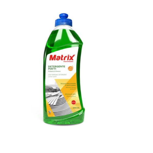 MATRIX SAPONE LIQUIDO PER PIATTI E STOVIGLIE AL LIMONE FLACONE DA 1 LT CONF 6 Pz.